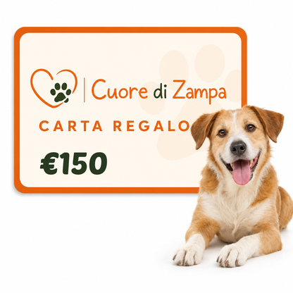 Carta Regalo Cuore di Zampa da 150 €
