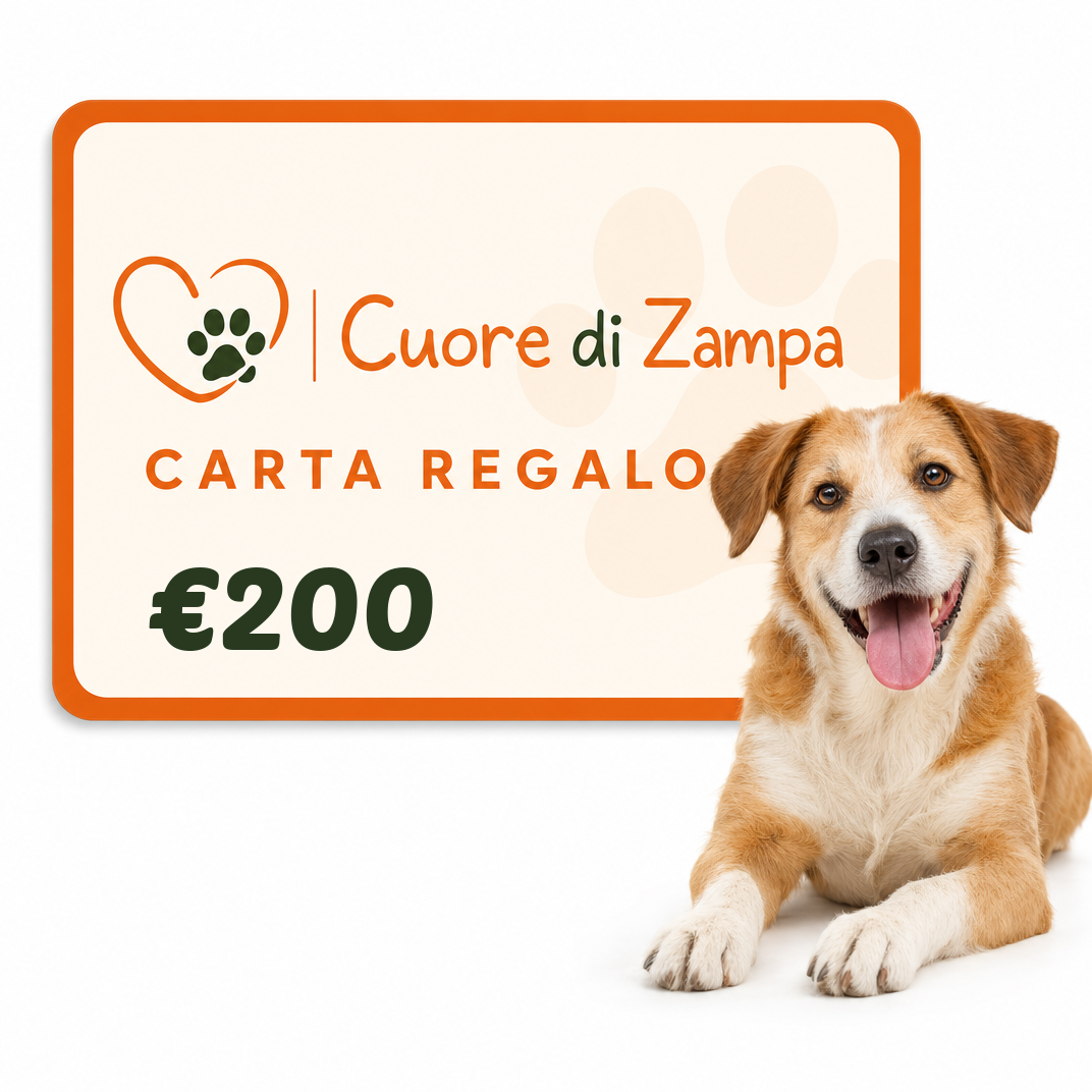 Carta Regalo Cuore di Zampa da 200 €