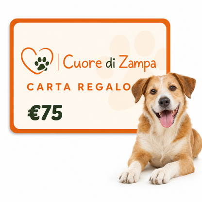 Carta Regalo Cuore di Zampa da 75 €