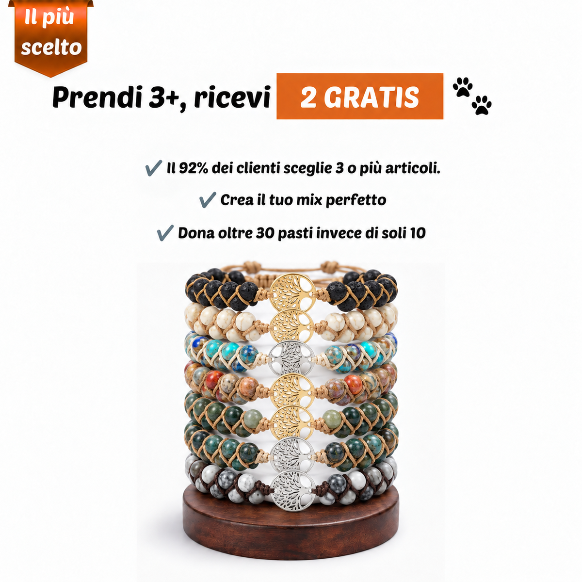 Prendi 3+, ricevi 2 gratis - Bracciali Albero della Vita
